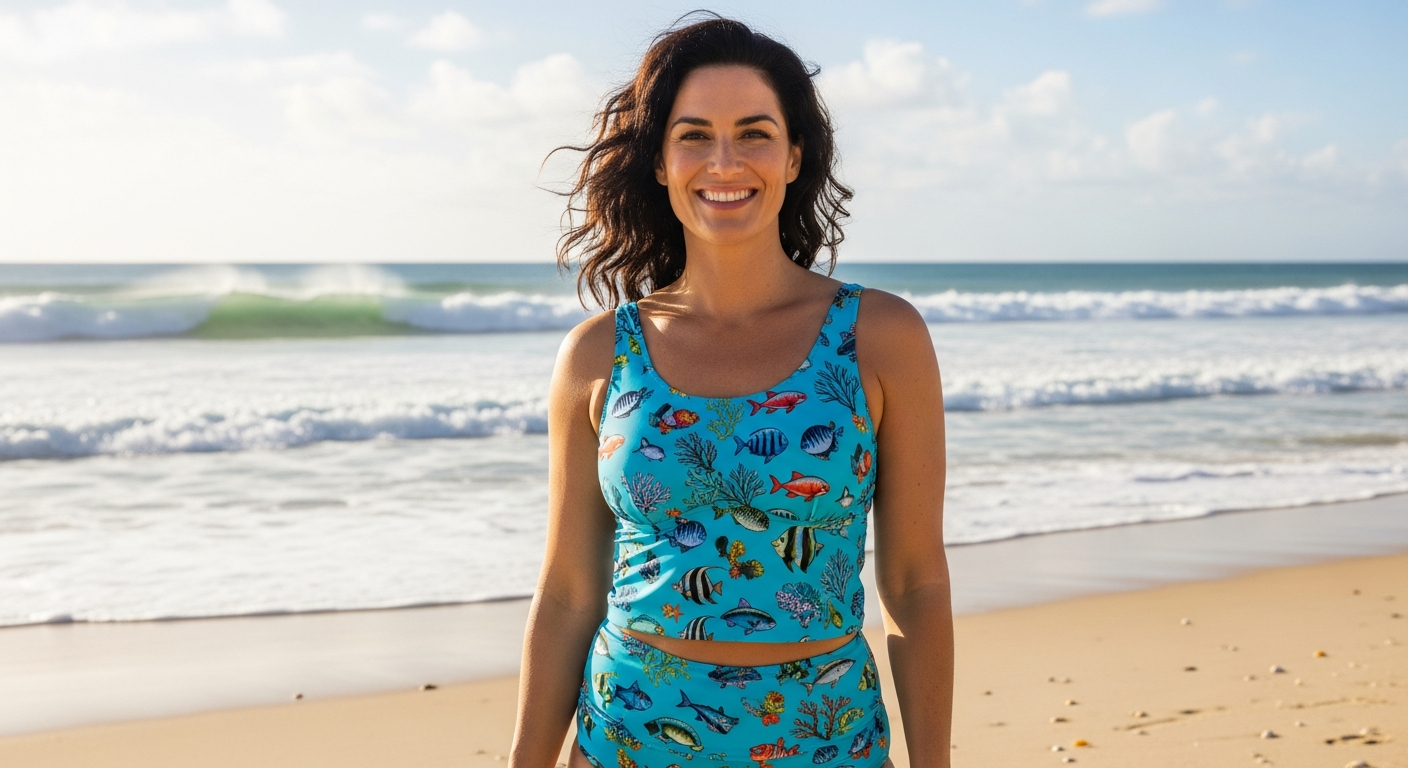 Modlily Tummy Coverage Cyan Marine Life Print Tankini Set: The Ultimate Guide to Flattering Swimwear in 2026